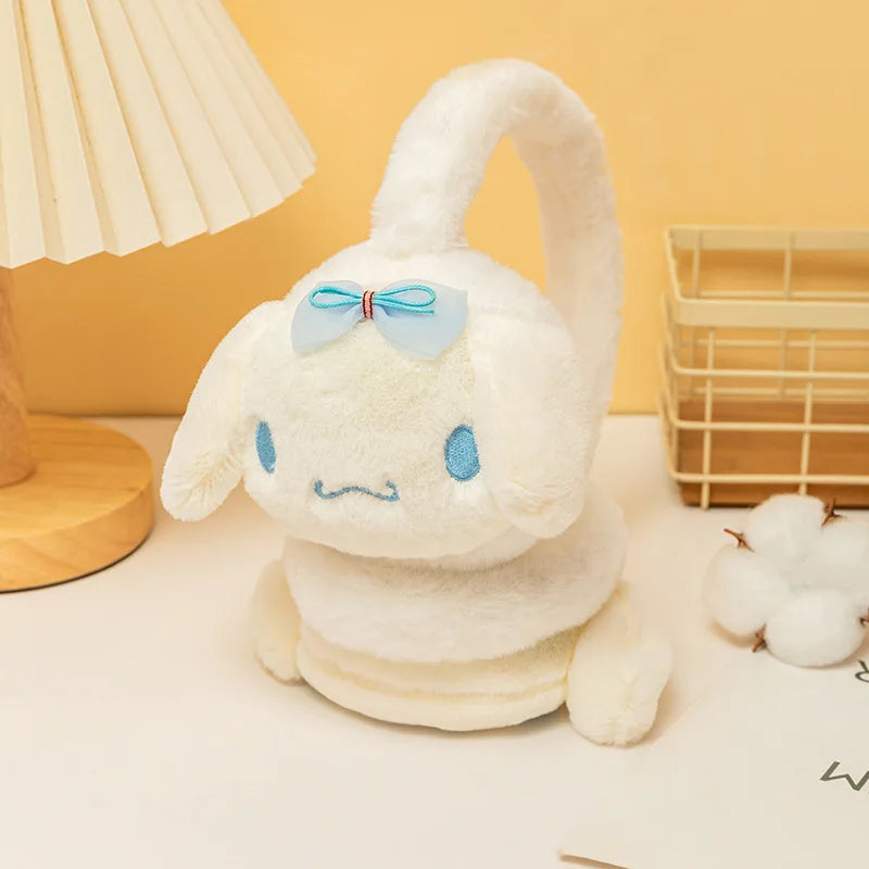 Sanrio Kuromi Cinnamoroll Melody Soft Plush Warmer Earmuff Cute Earflap Winter Outdoor Cold Protection Ear-Muffs Ear Cover Gift