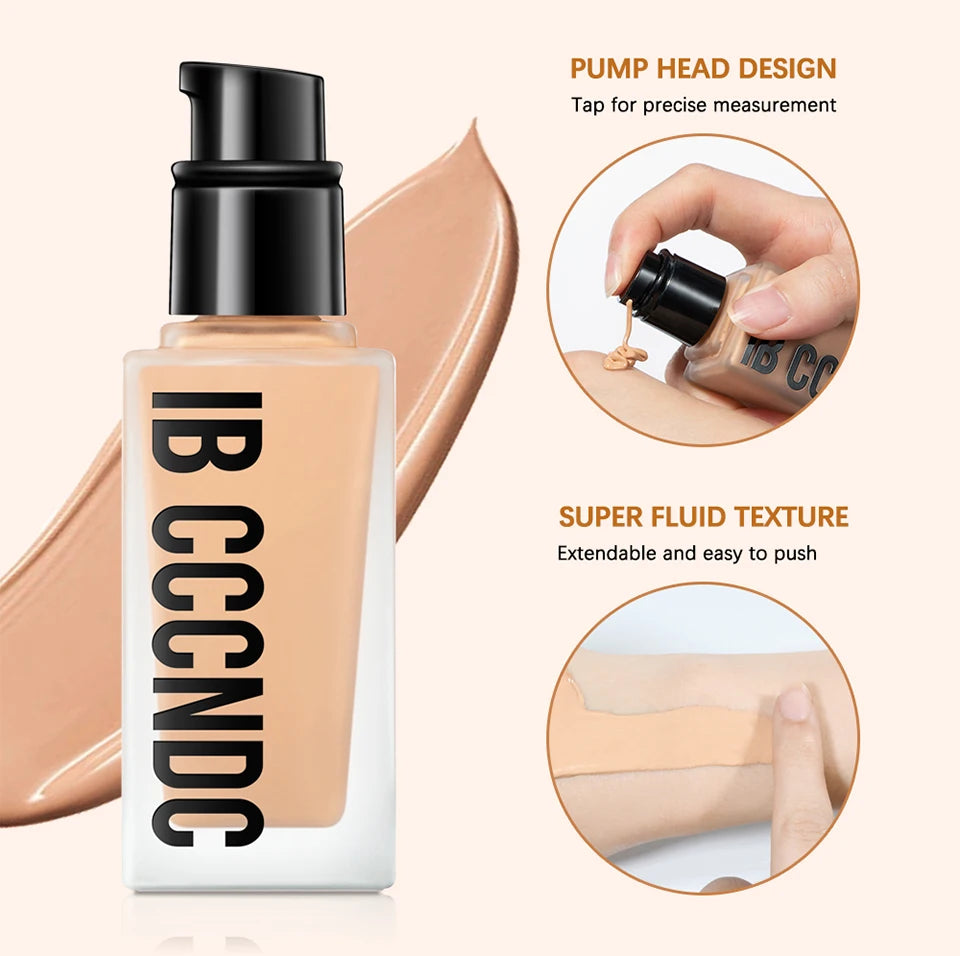 Flawless All Day 6 Color Waterproof Concealer Foundation For Women Makeup Full Coverage Long Lasting Moisturizing