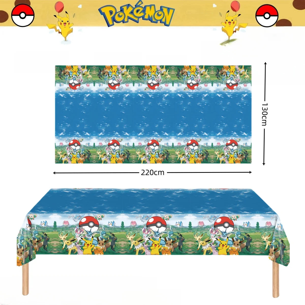 Pokemon Tablecloth Birthday Party Decoration Pikachu Disposable Table Cloth Table Cover Baby Shower Kids Toy Gift Party Supplies