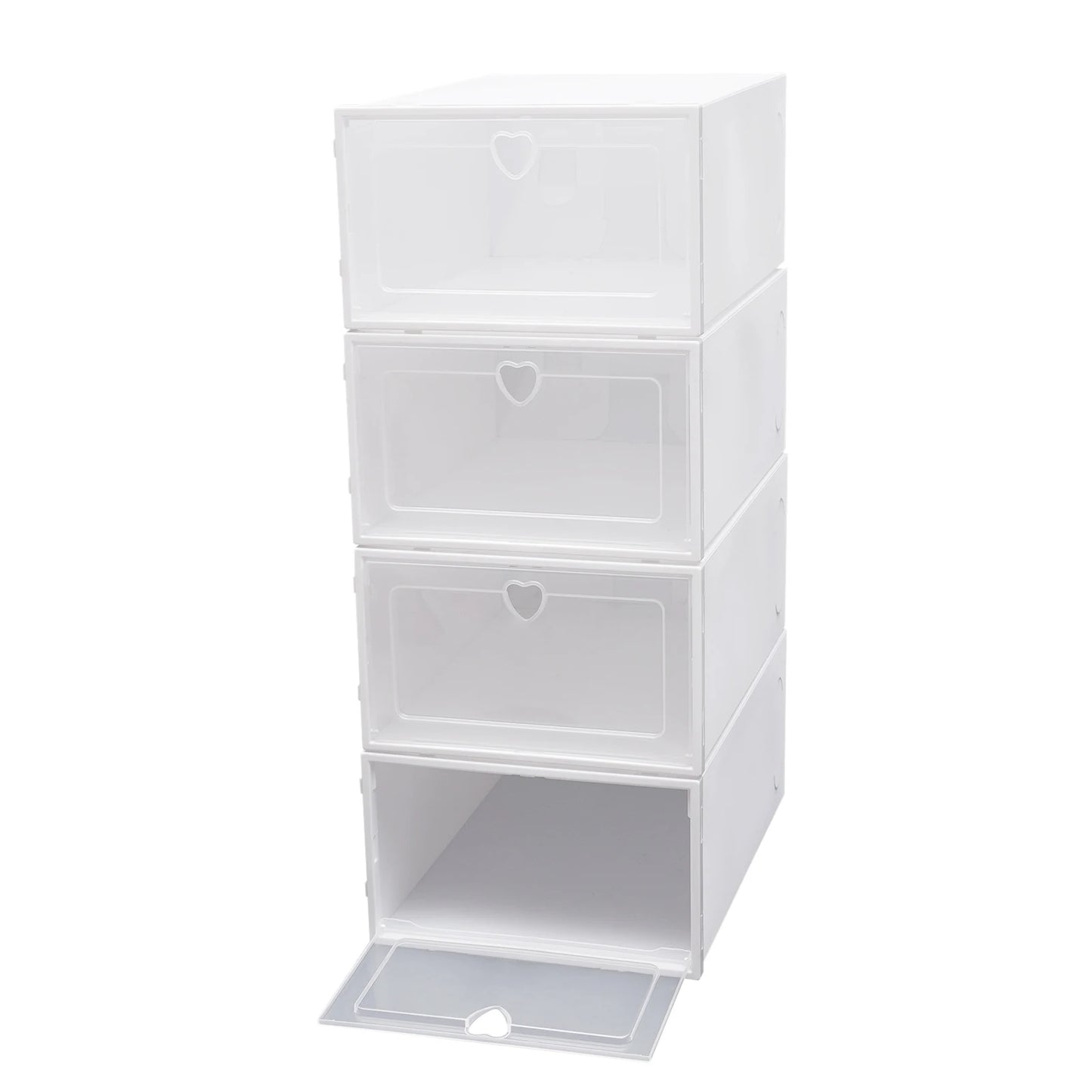 Plastic Fold Shoe Boxes Stackable Shoes Case Shoe Organizer Transparent Drawer Shoebox Thickened Dustproof Shoe Rack Organizer