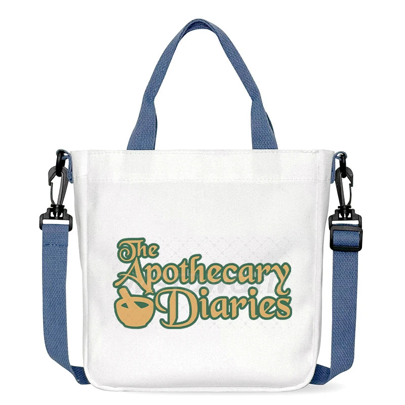 Cartoon The Apothecary Diaries Shoulder Bag Cute Maomao Pattern Canvas Crossbody Bags Casual Anime Women and Kids Messenger Bag