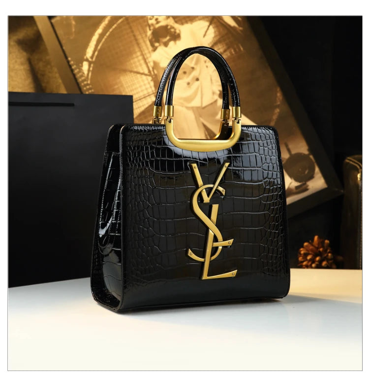 High-grade light luxury handbag 2024 new autumn and winter fashion Tote bag women's crocodile print single shoulder crossbodybagh