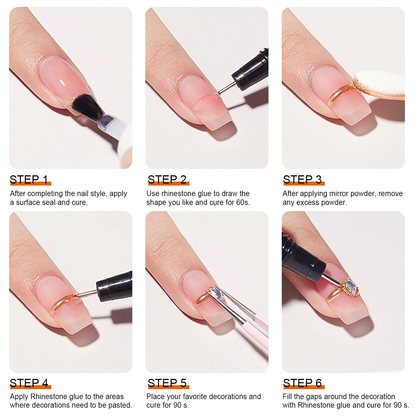 15mL Gel Nail Glue for Rhinestones for Nails Super Adhesive NO Wipe Nail Gem Glue for Nail Crystals Beads Diamonds Sticker 3D