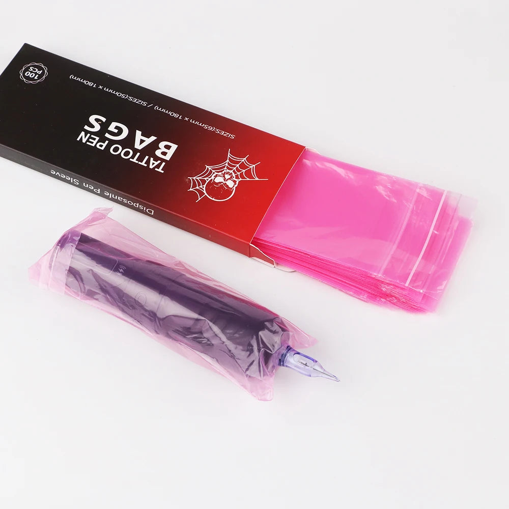 100 PCS Waterproof Tattoo Pen Barrier Film Protective Tattoo Color Packaging Machine Pen Protective Film Anti Fouling Film
