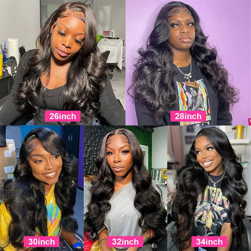 38 40 Inch Body Wave 13x6 Hd Lace Frontal Wig Human Hair For Women Brazilian Pre Plucked 13x4 Transparent Lace Front Wigs